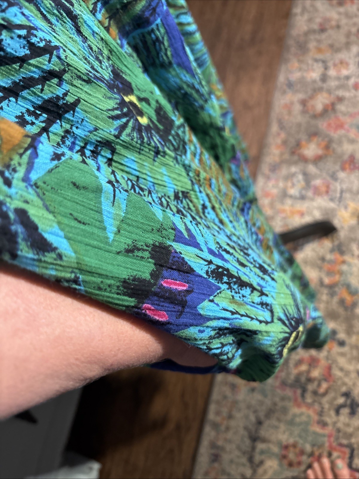 Sante Classics One Size Boho Grannycore Patio/ House Dress. Pockets. Cotton.