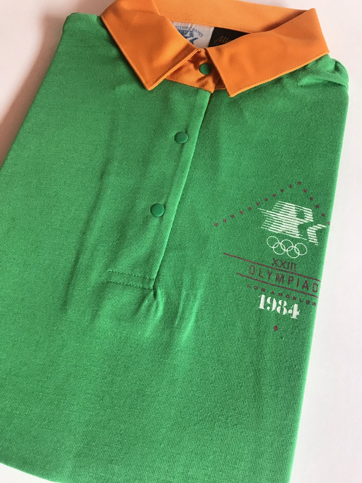 Vtg 80s LEVI&rsquo;S 1984 Olympic Games Polo STAFF UNIFORM Los Angeles Women&rsquo;s M