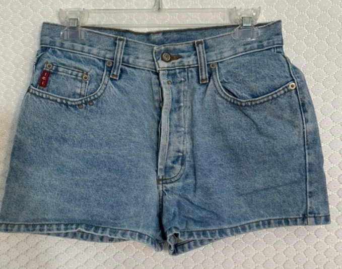 l.e.i. Vintage Riding Wear Light Wash Blue Denim Shorts, 100% Cotton, 29&Prime; Waist