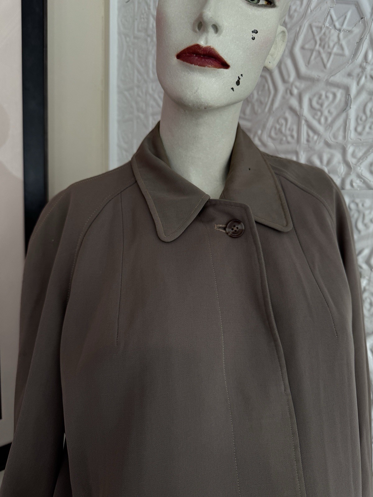 Original Vintage Mac-Chas Macintosh Overcoat-1940s-Rain-Beige-As is-Winter Coat