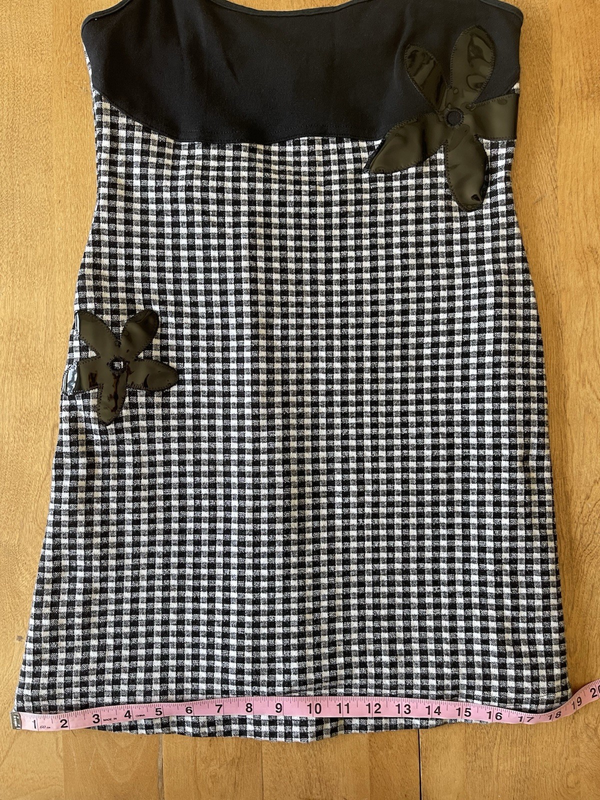 Vintage 90s Forever 21 U.S.A. Gingham Plaid Mini Dress Size Medium Y2K