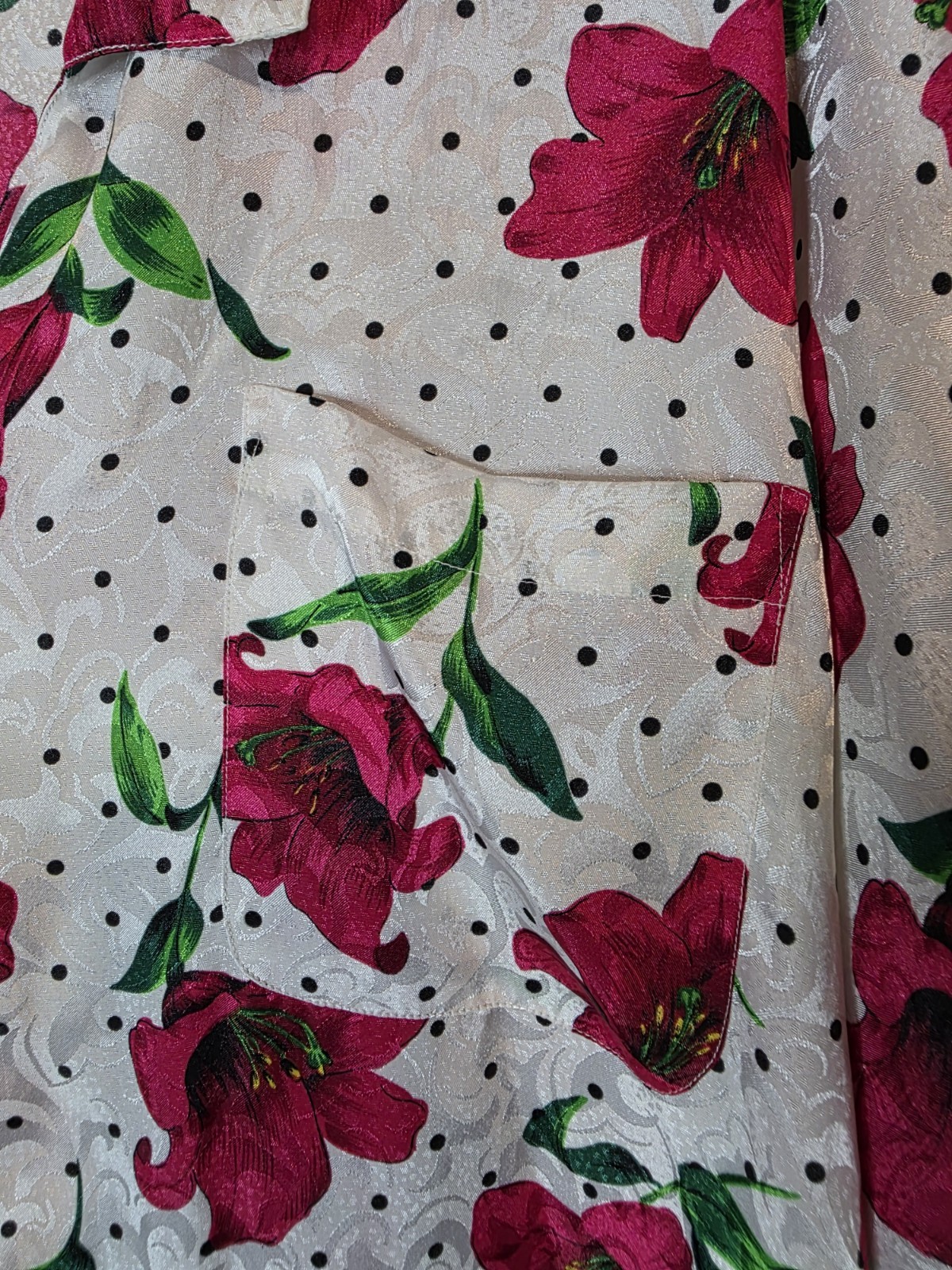 Vintage 90s Polka Dot Foral Intimate Pleasures Nightgown Size 26/28(Fits 3X)