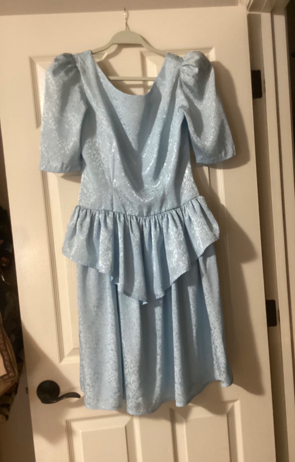 Vintage 80s light blue dress