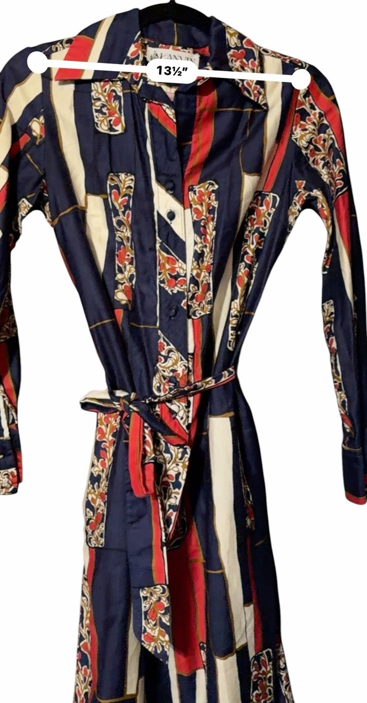 Vintage Lanvin Paris-New York Button-Down Shirt Bold Artistic Pattern