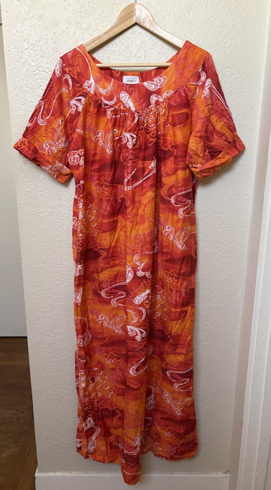 VTG Women’s Sz 18 XL Mumu Made In Hawaii For Kimo’s Polynesian Shop Maxi Dress