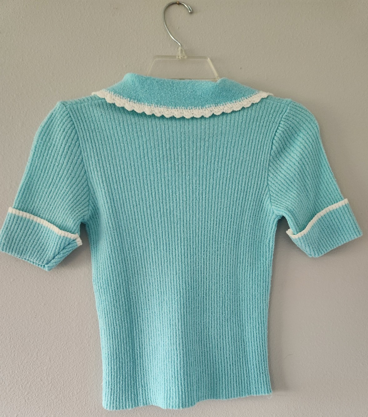 An Original Import Vintage Women&rsquo;s Medium Shirt Robin Egg Blue *See Description