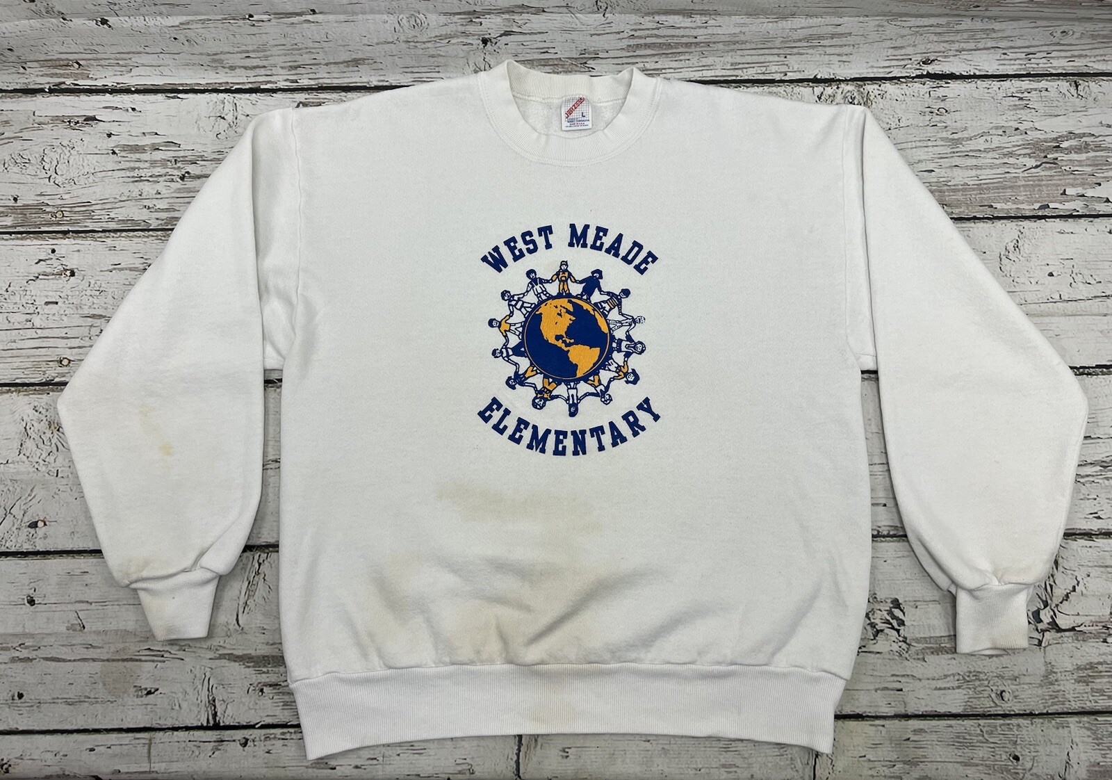 VTG West Meade Elementary School Women&rsquo;s Jerzees Teacher Crewneck Sweatshirt – L