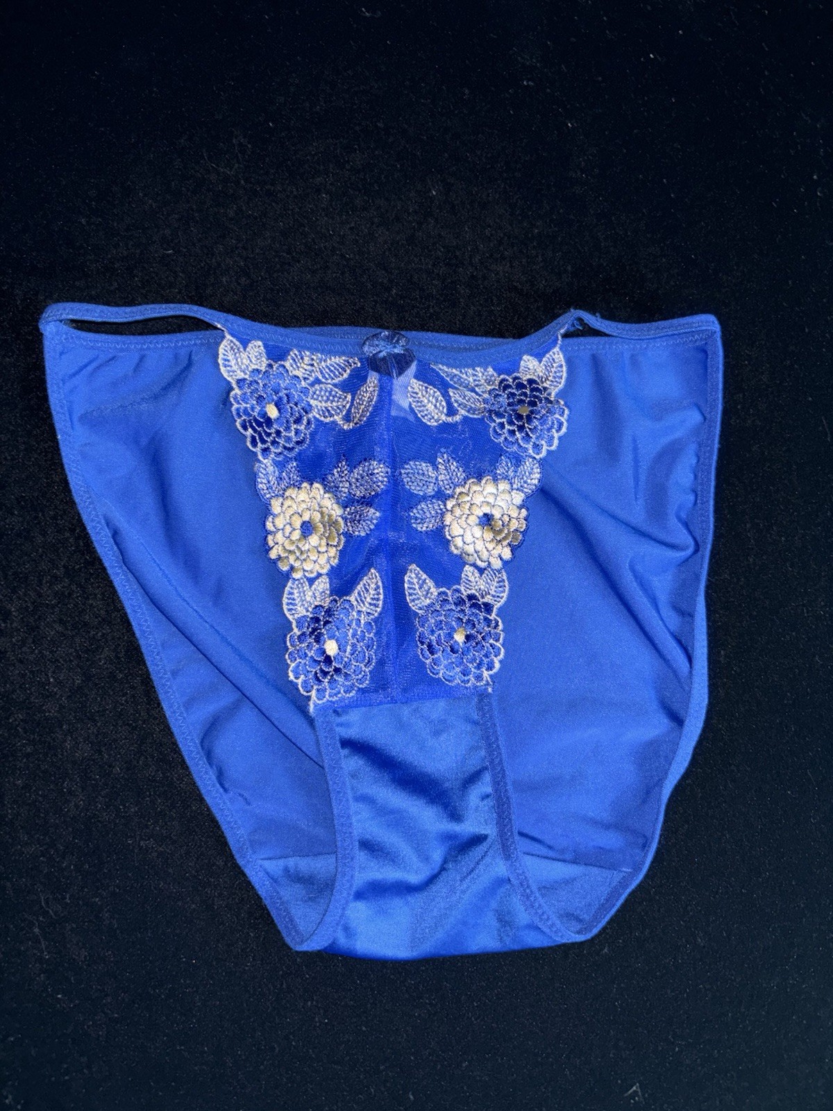 Vintage Blue Silky Satin Sissy Panties Sz M