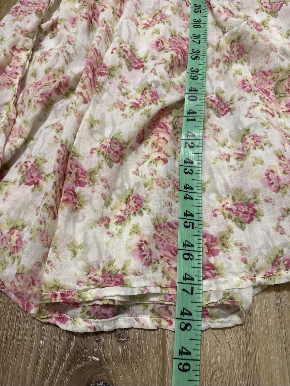 Vintage Sita Cotton Floral Maxi Dress Medium Cottagecore Boho Button Front