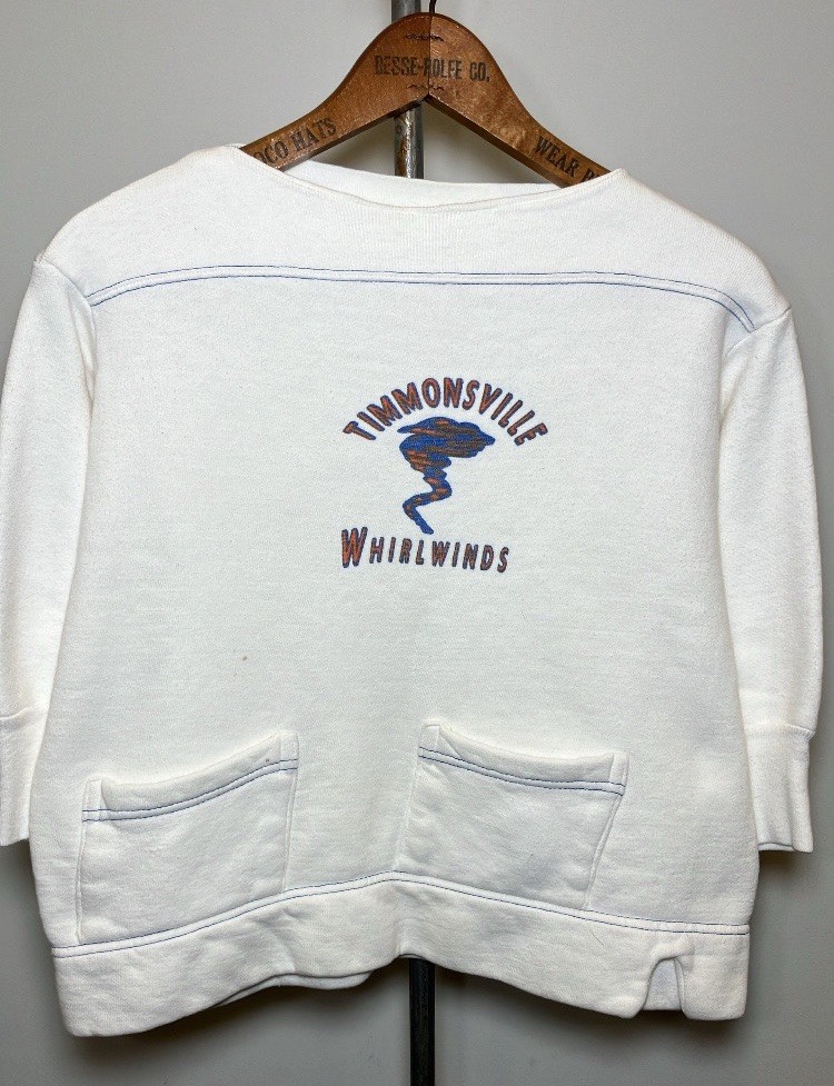 Vintage 50s Boat Neck Sweatshirt Whirlwinds Chev Craft Women&rsquo;s Medium 19×20