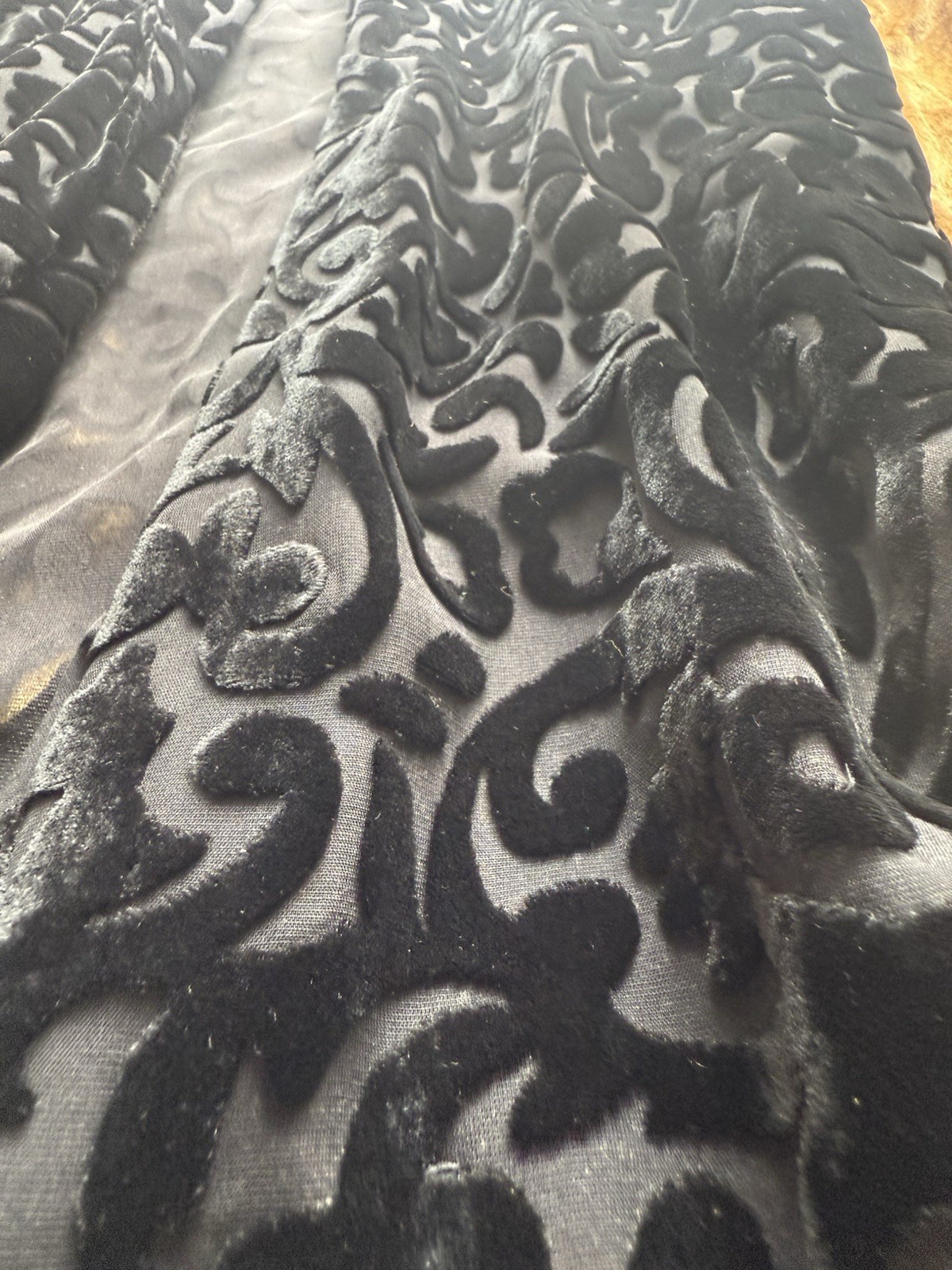 🔥 Vintage Velvet Burnout Jacket M Sheer Devore Duster Boho Festival Glam Goth