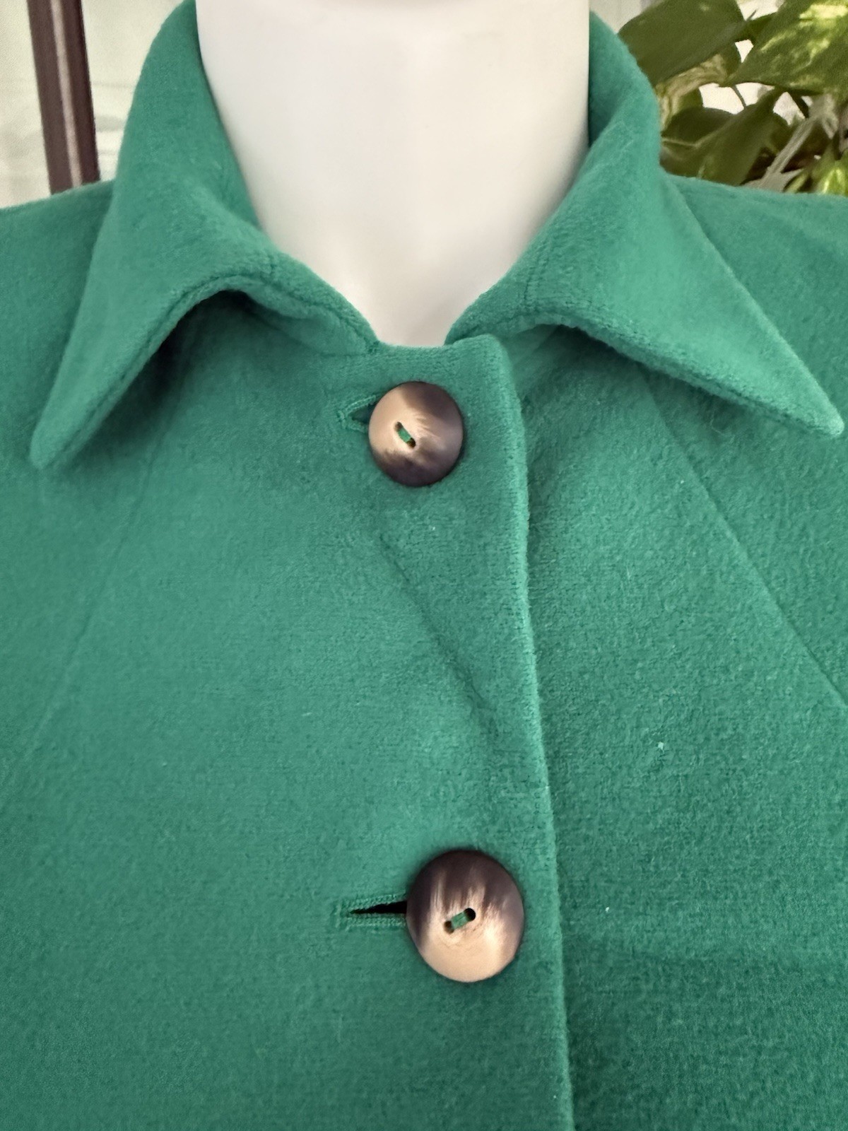Vintage Harvé Benard Wool Jacket – 12 – Green – Made in Ukraine, Cashmere Blend