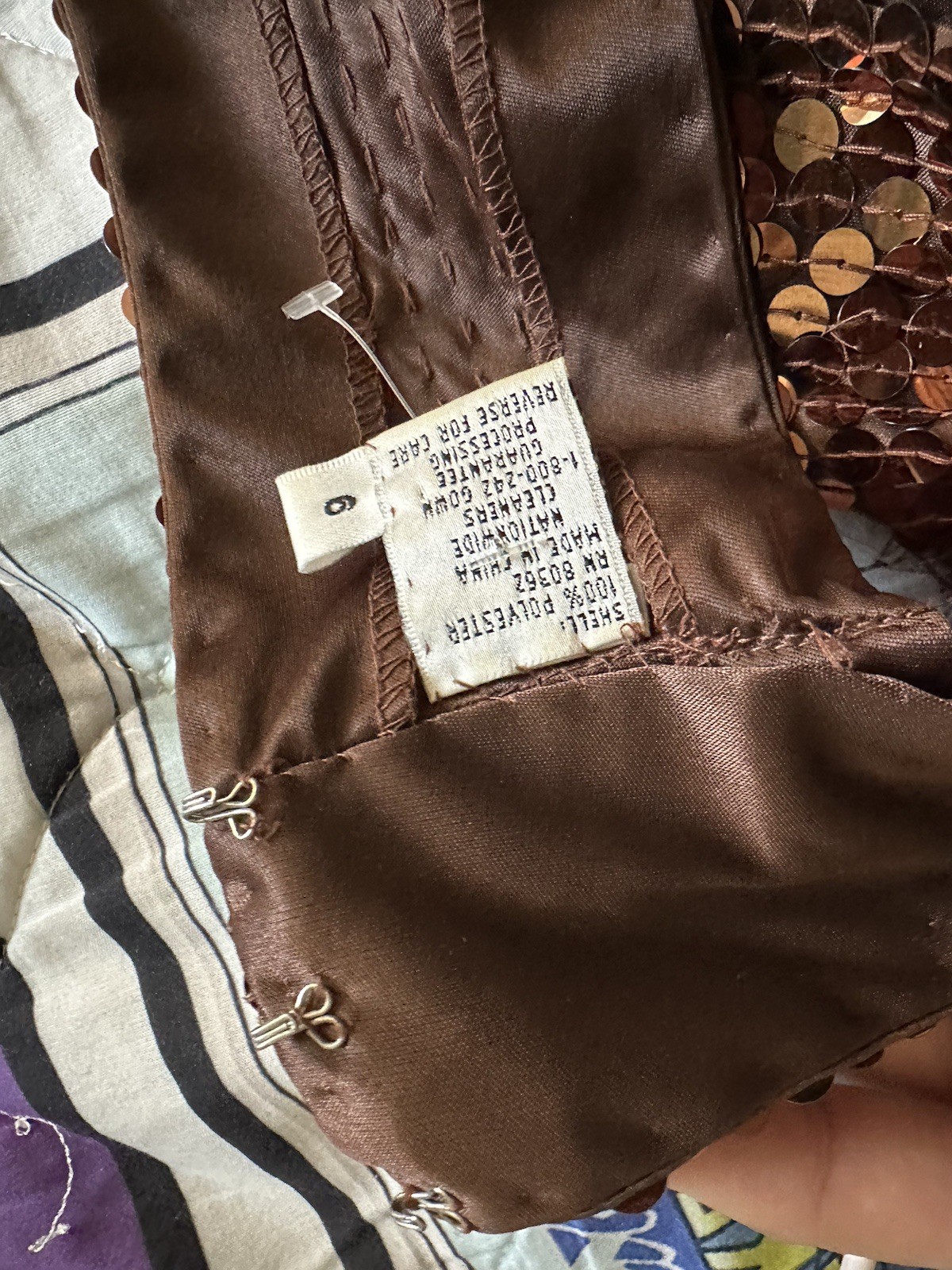 Brown Copper Sequin Y2K 2000/2010’s Flattering Dress