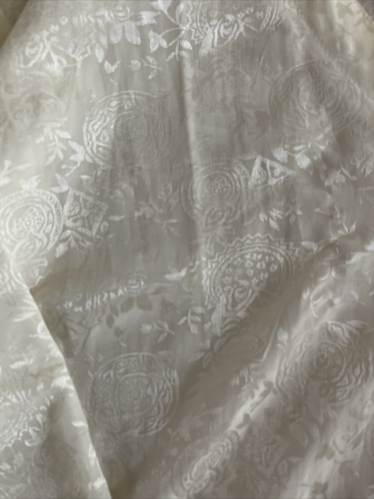 Vintage A MILANO INTIMATES Wedding White Pajamas SEXY ROSE FLORAL 2X 1X ❤️kc15m1