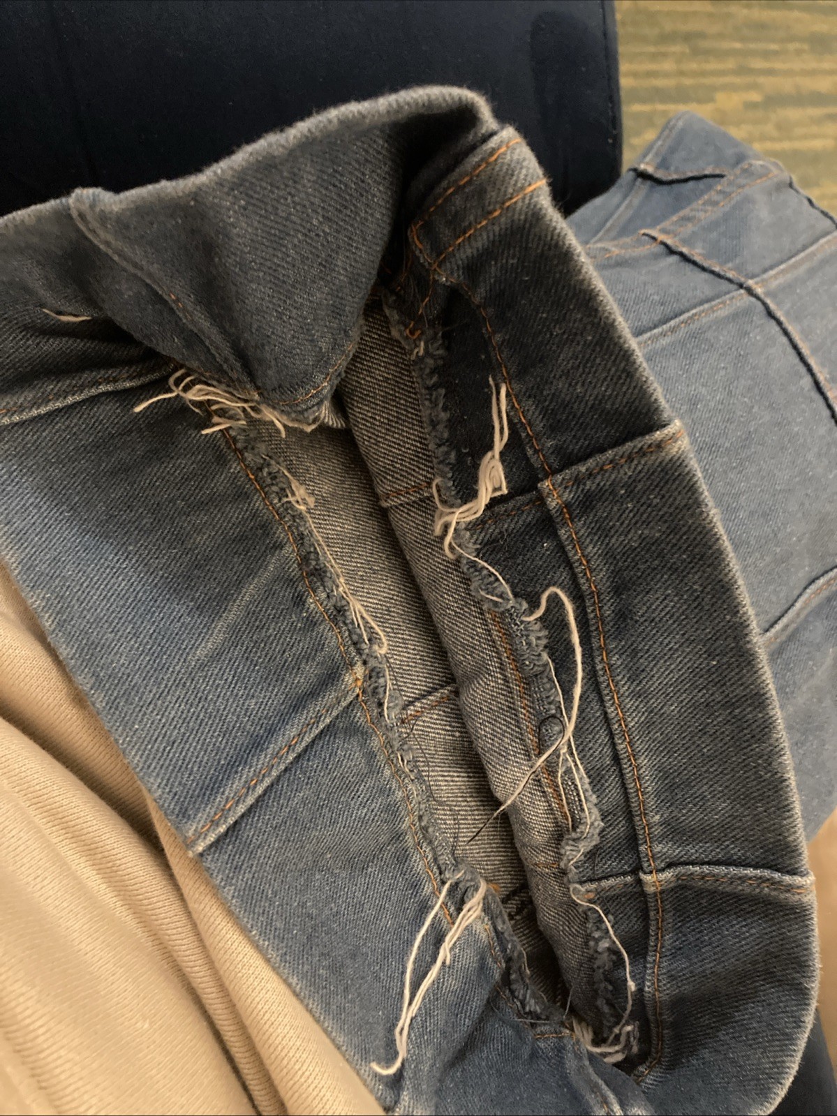 Vintage 70s style Patchwork Brittania Flare Bell Bottom Cotton Denim Jeans