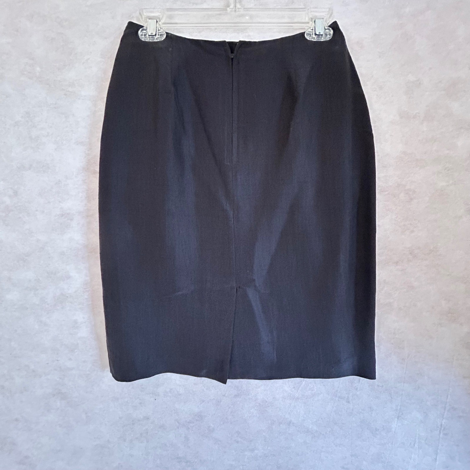 Rafaella Womens 100% Silk 2 Piece Set Shirt and Skirt Black Medium RN 62018