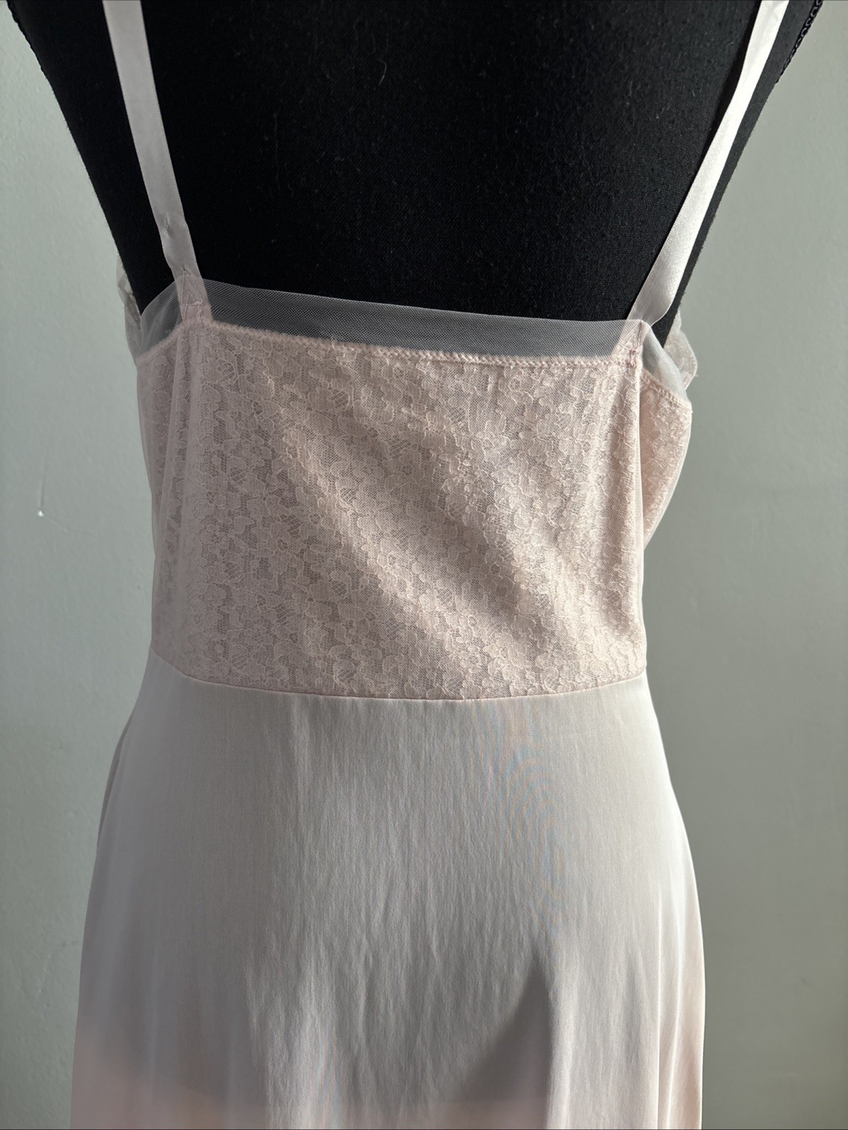 Sears Vintage Charmode Full Slip In Pink Size 36 Lace Ruffles Romance