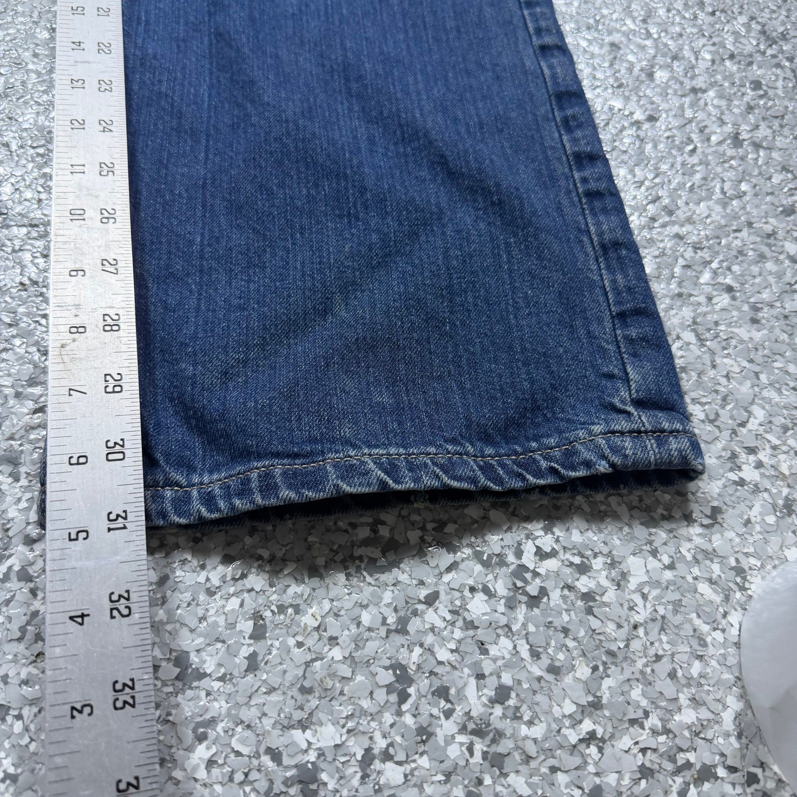 Early 2000&rsquo;s Express Boot Cut Jeans Men&rsquo;s 33×32 Blue Faded