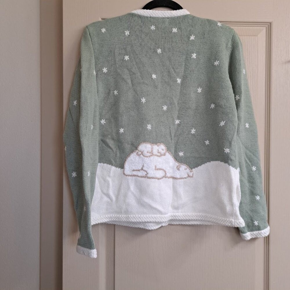 Christopher and Banks Hand embroidered VINTAGE polar bear sweater Women&rsquo;s Medium