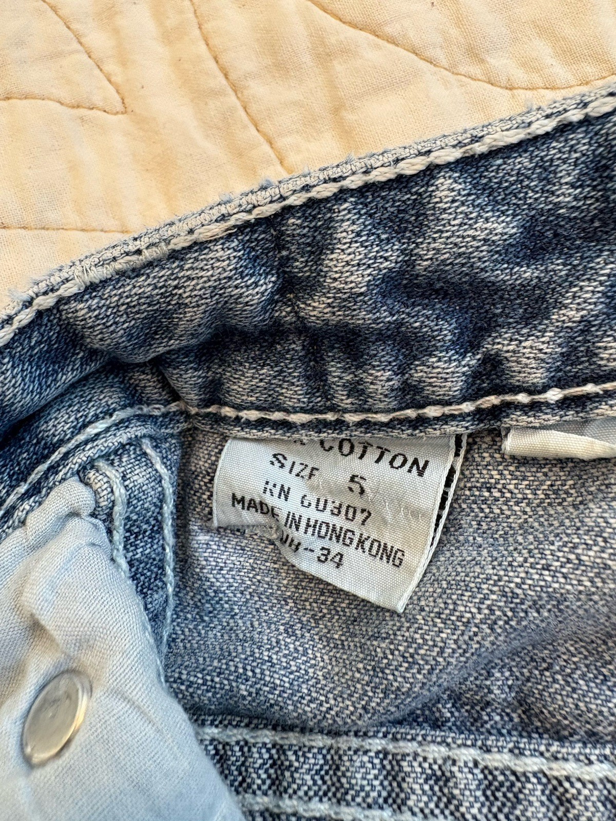 Unionbay True Vintage High-Waist Buttonfly Indigo Denim Jeans 1970&rsquo;s Size 5