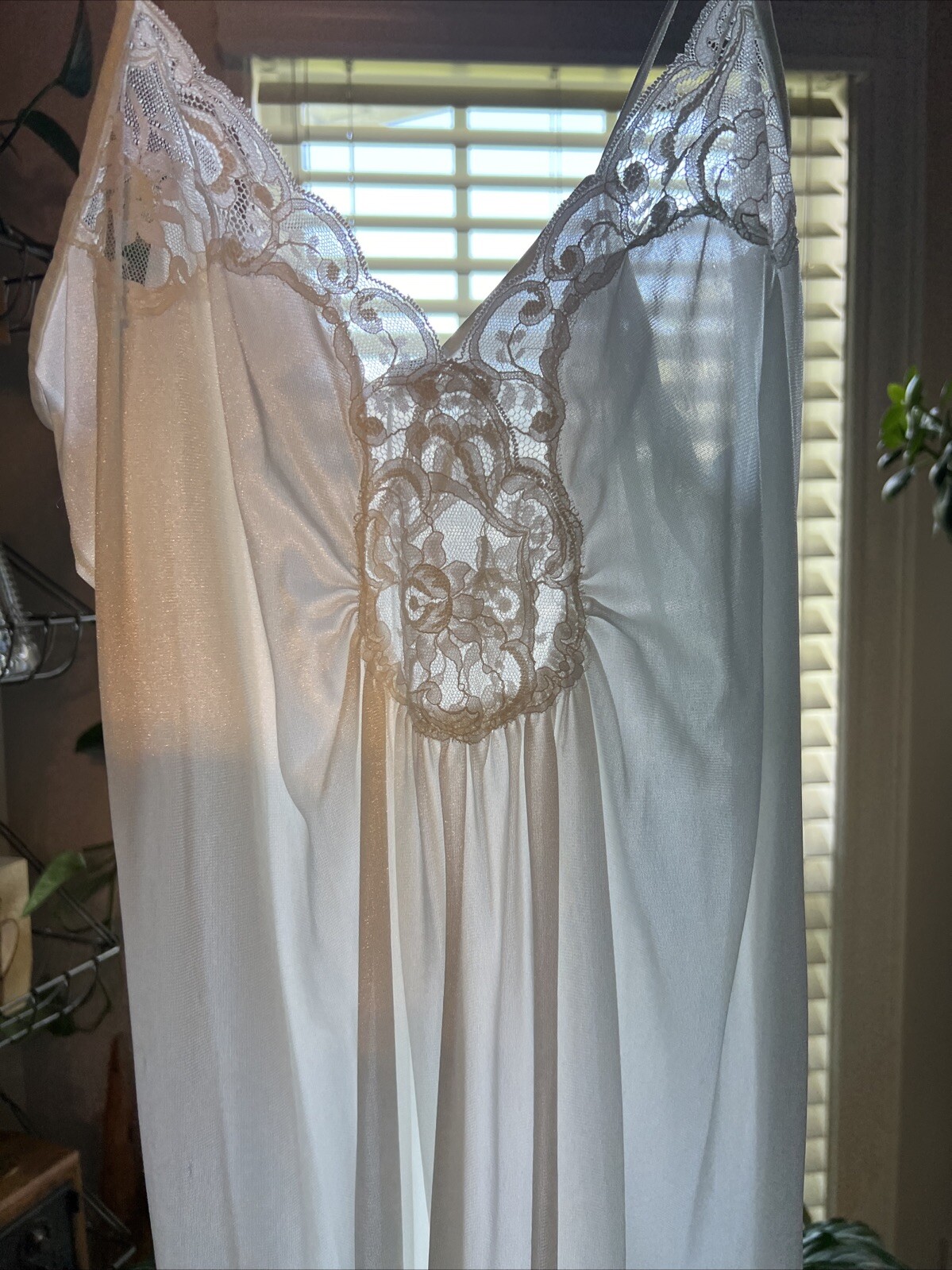 Vtg Sears Slip Long Full Maxi Length Ivory Size medium 12/14