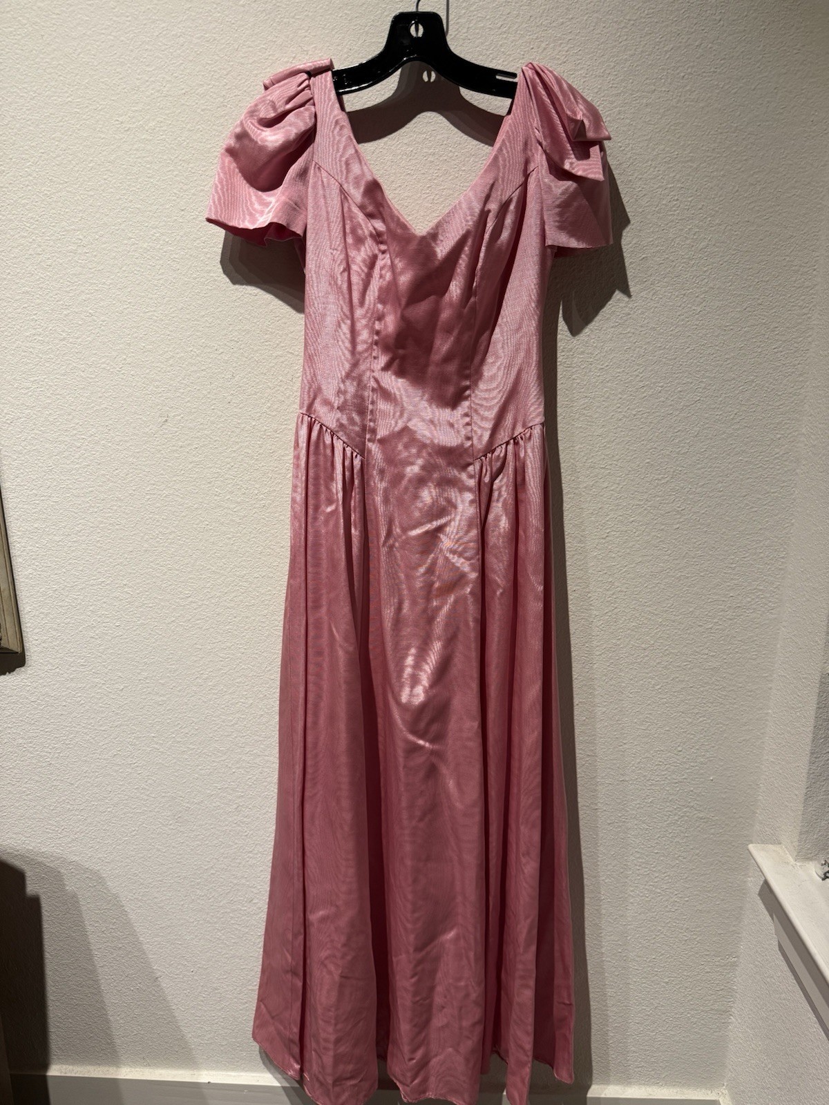 Vintage House Of Bianchi 80&rsquo;s Pink Long Dress Coquette Prom Gown USA