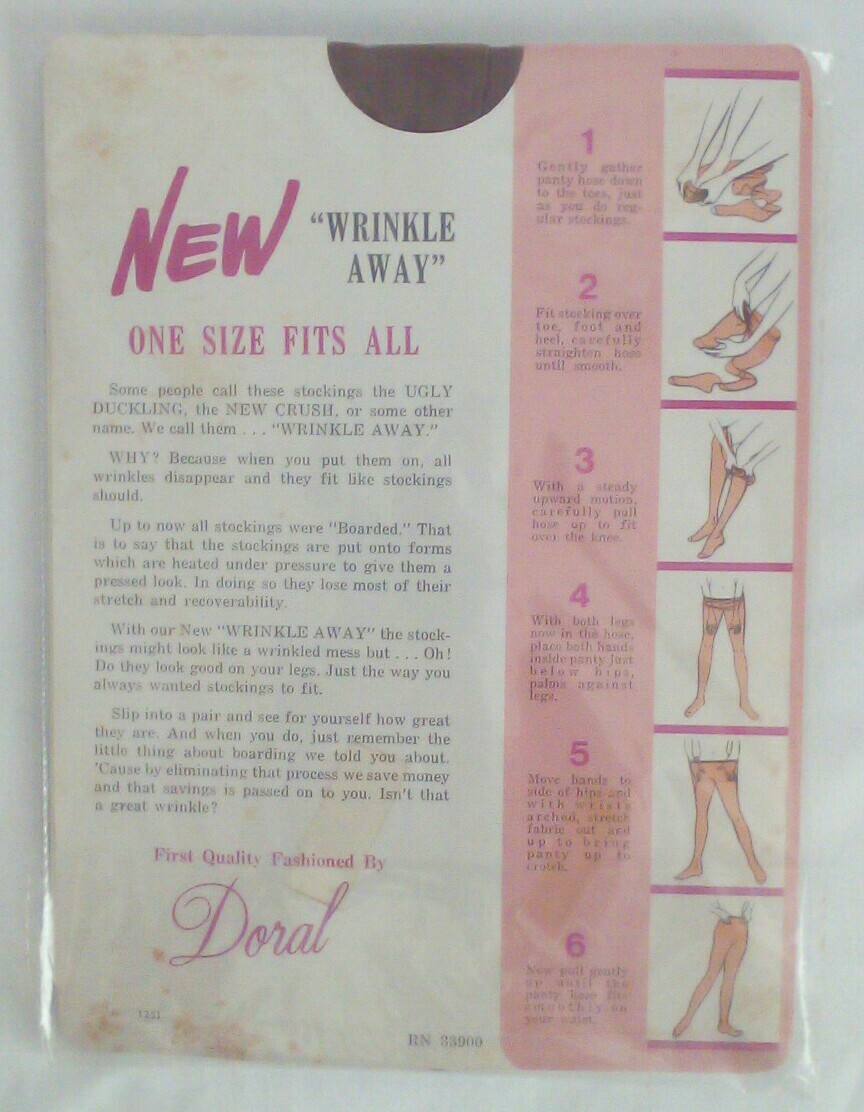 Exquisite by DORAL Pantyhose Sheer tights VTG NOS Nylon SUNTAN Fits 100-150#
