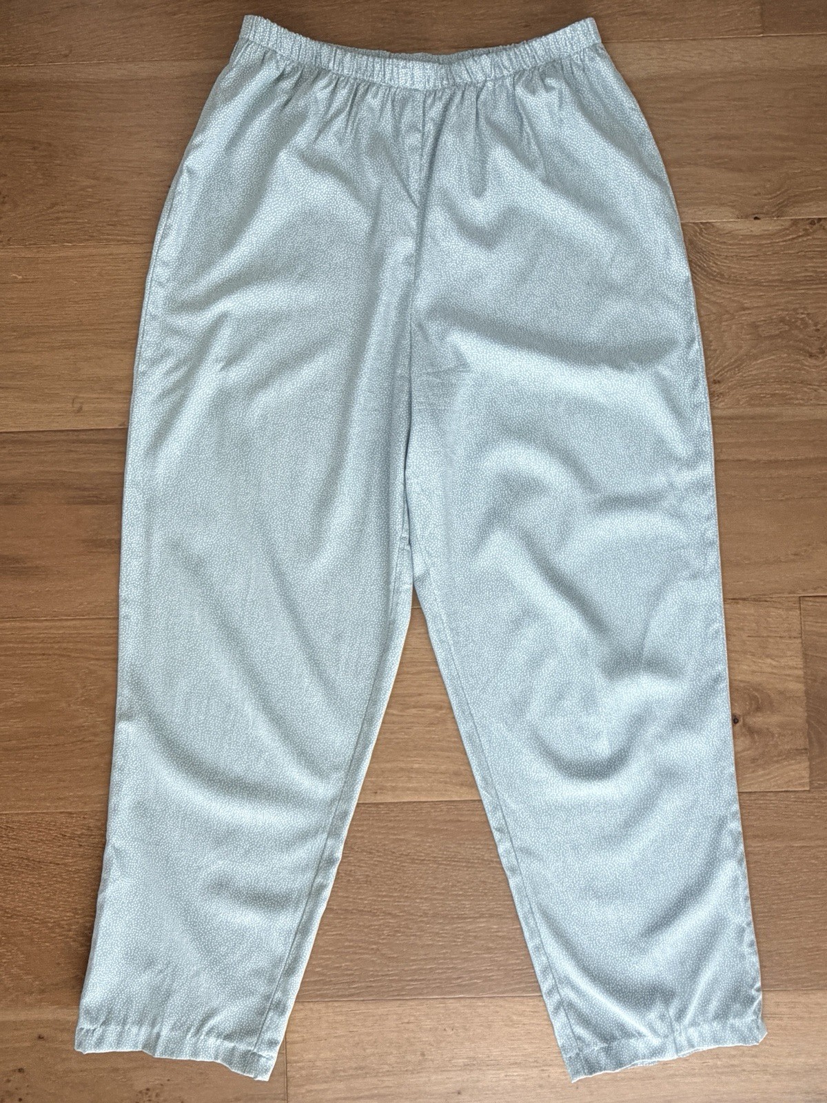 Fritzi California VTG 80s Polyester Speckle Elastic Waist Tapered Pants Mint L
