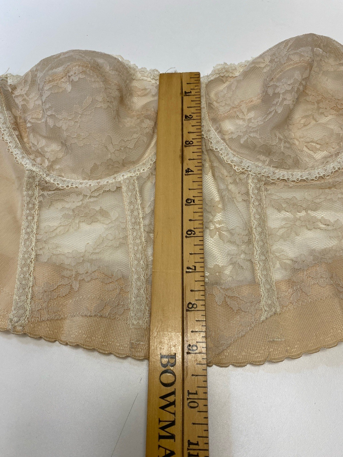 Vintage Backless By Young Smoothie The Strouse Adler Co 38c Boustier Lace Bra