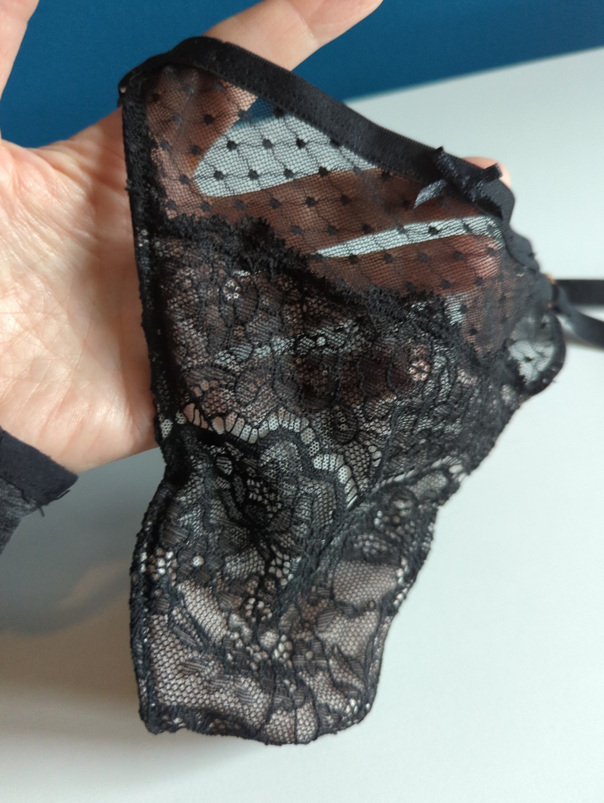 Vtg Victoria&rsquo;s Secret Nylon THONG V String L Panties NOS NWT Y2K HTF Retro Style