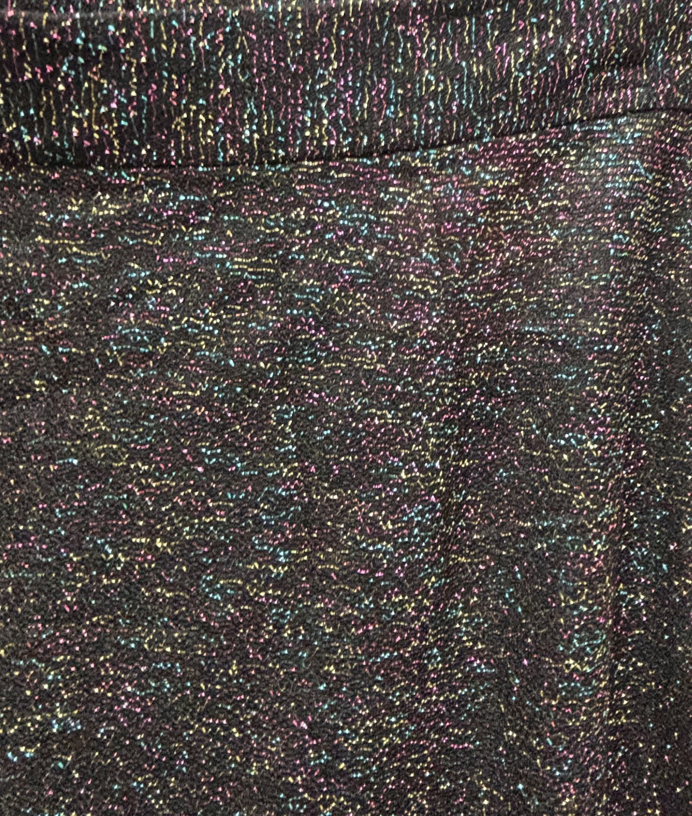 Vintage Metallic Lamé Maxi Skirt Lined Black Multicolor Sparkle Party Evening 42