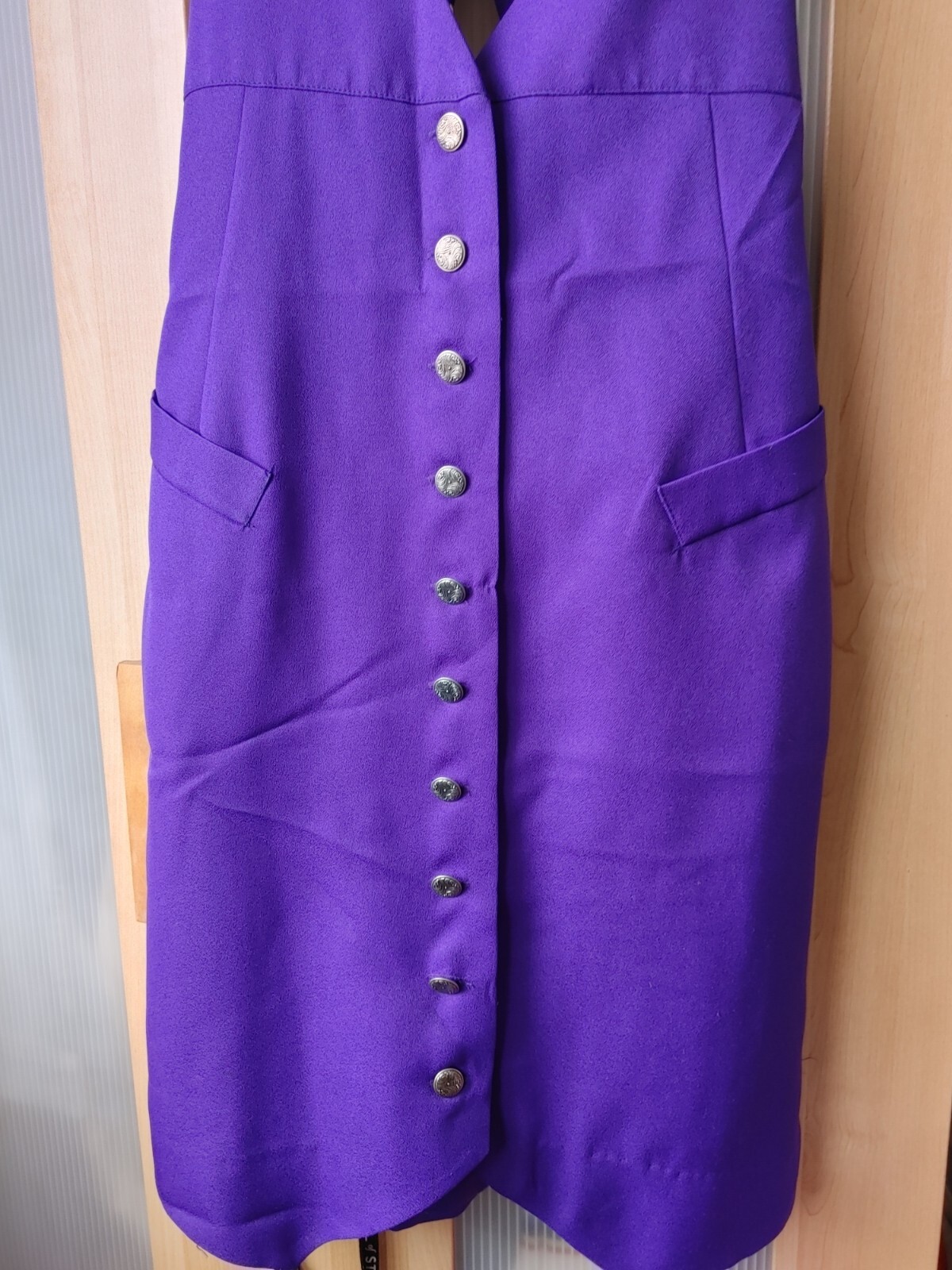 VINTAGE Audrey Celine Deep Purple Suspender Dress RARE Sz 7/8 (measured)