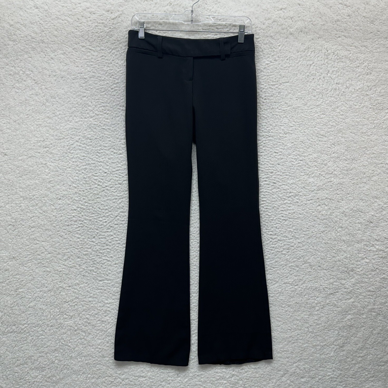 Y2K Vintage Dress Pants Trousers Slacks 4 26 Small Black Pinstripe Corpcore