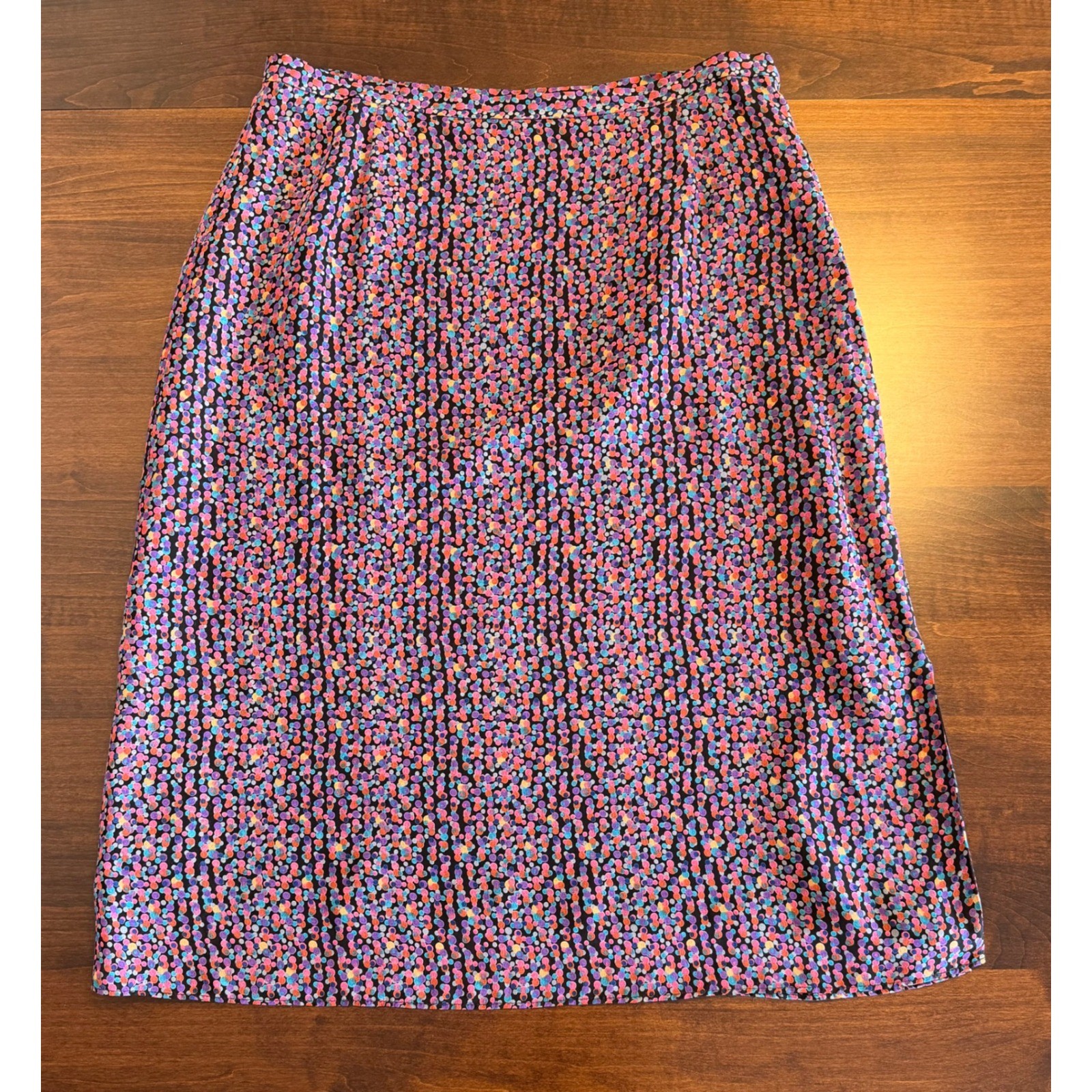 Vtg Harold&rsquo;s Confetti Dot 90s Librarian Core Jess Day Maximalist Skirt Size 12