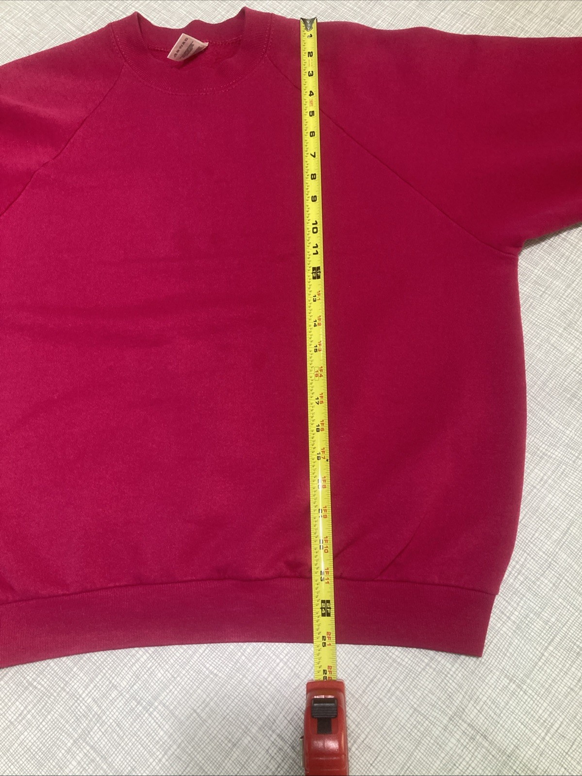 Vtg 80s 90s Fruit of the Loom Casualwear Sweatshirt Ladies XL Pink USA Raglan