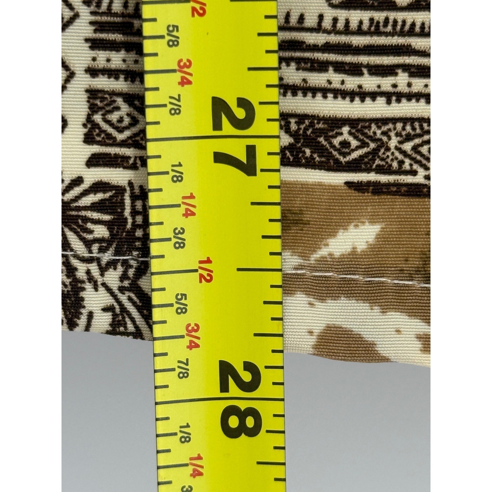 Nikki Vintage Brown Geometric Patchwork Button Up Blouse Womens Style Sz 18