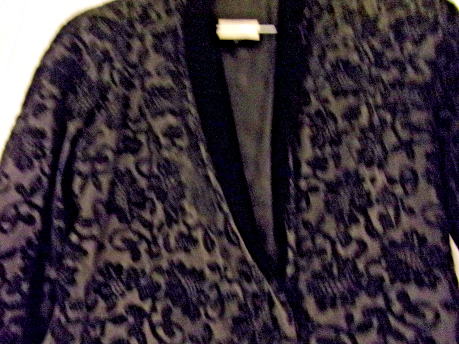 Vintage Janice Wainwright England Black Flocked Velvet Evening Jacket US 10