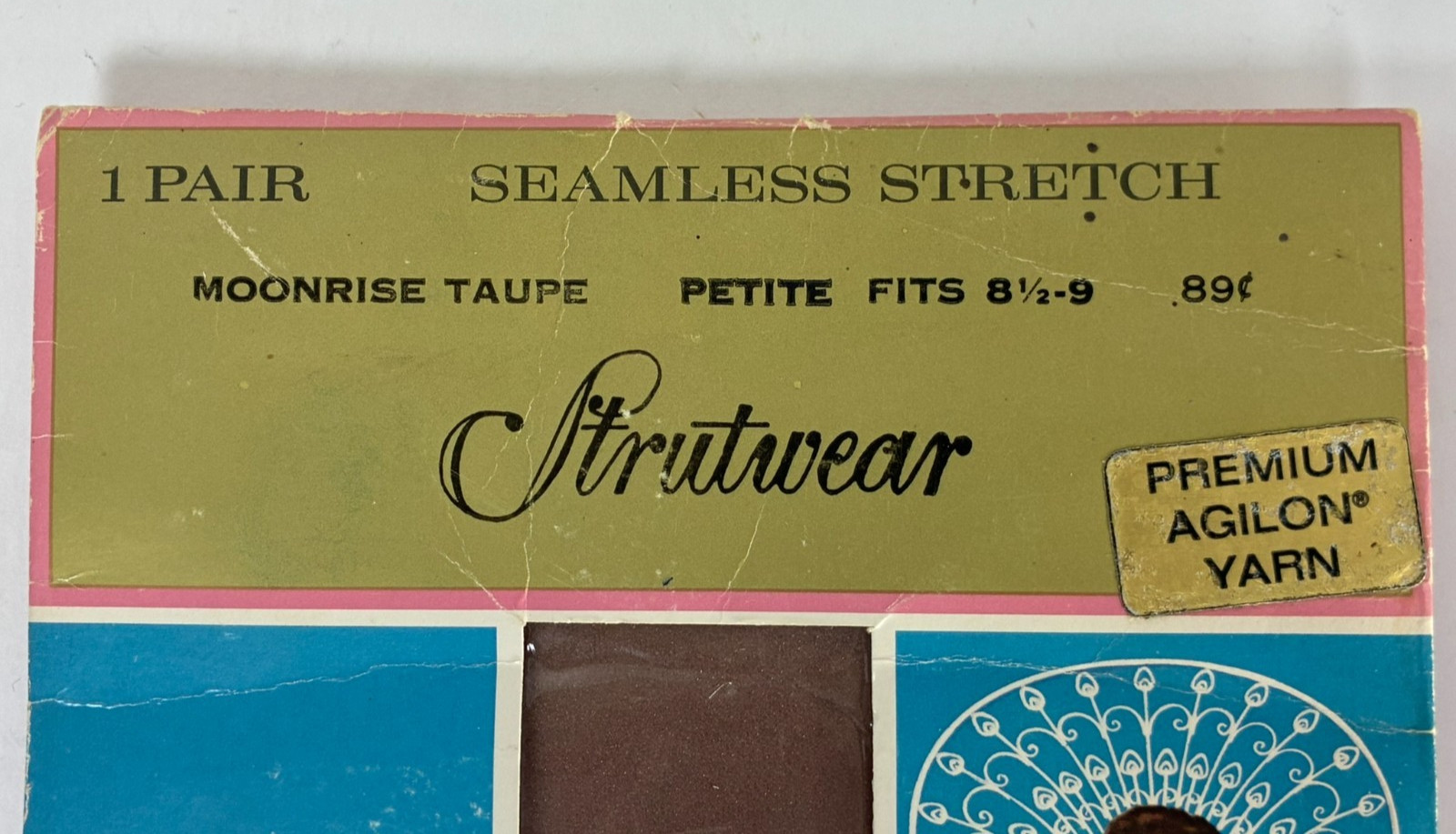 2 Pr NOS Vintage Strutwear Seamless Nylon Stockings Petite 8.5–9 Moonrise Taupe