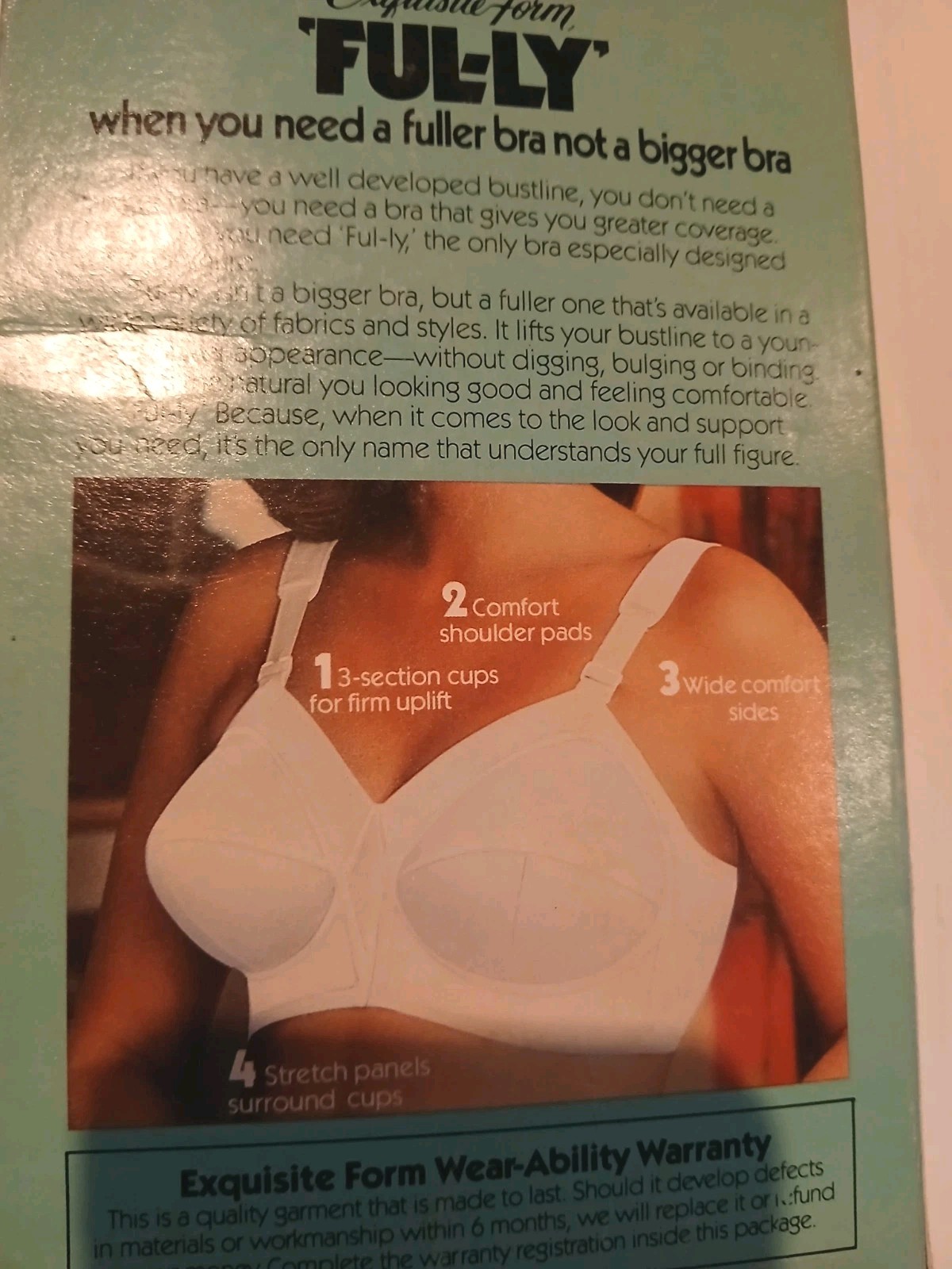 Vtg Exquisite Form Original Ful-ly Full Figure Bra Size 48D White Firm Uplift