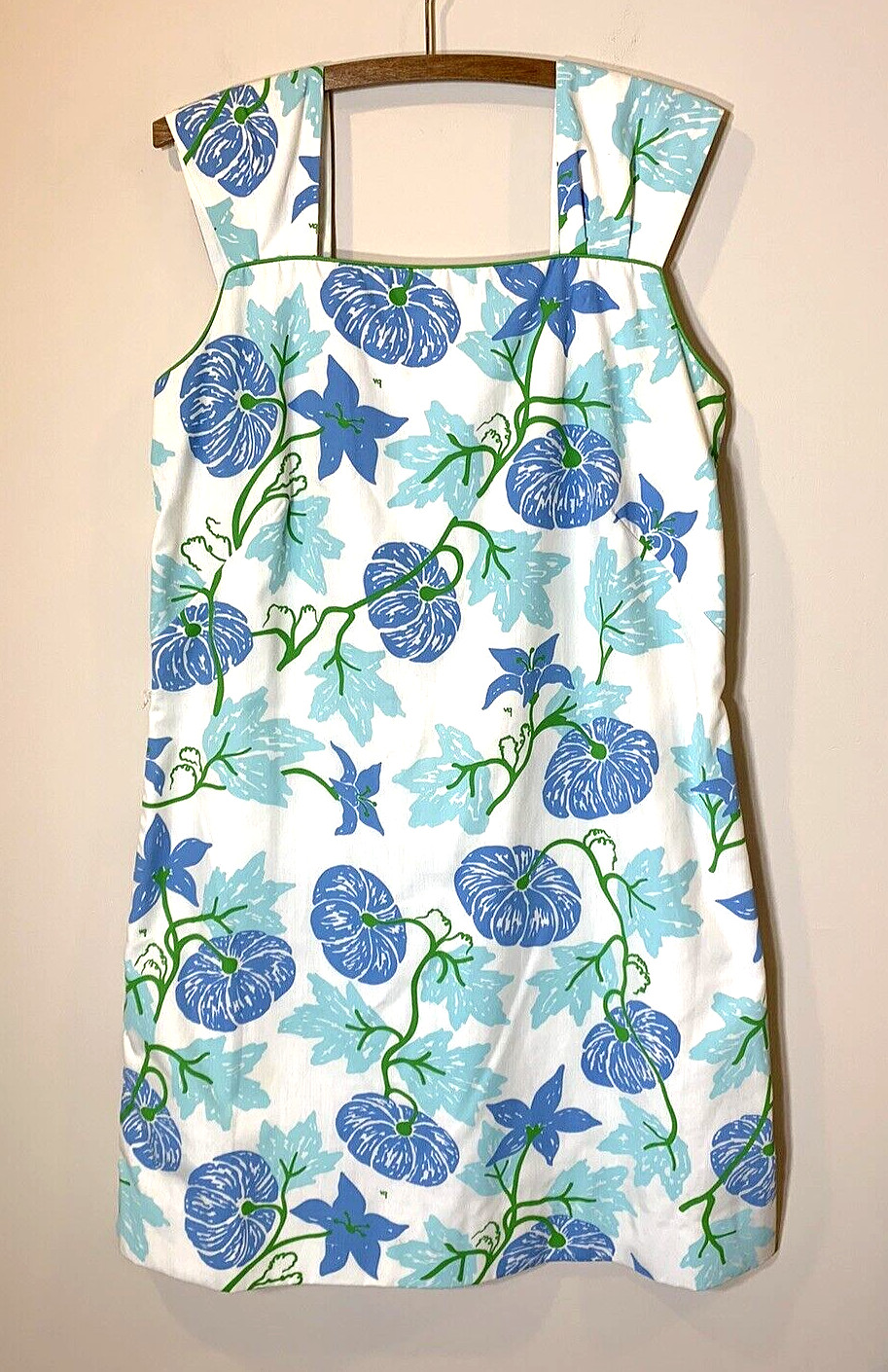 The Vested Gentress Dress 10/12 Vintage Sundress Screen Print Floral No Belt