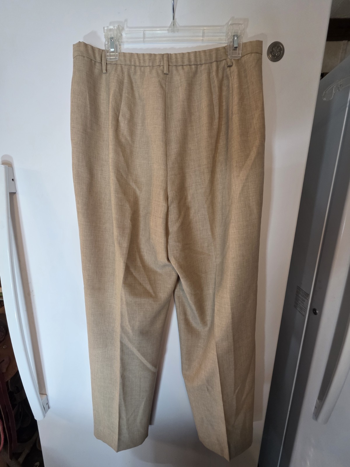 Vintage Pendleton Wool Trousers Pants Beige Tan High Waisted Comfort Slacks 14