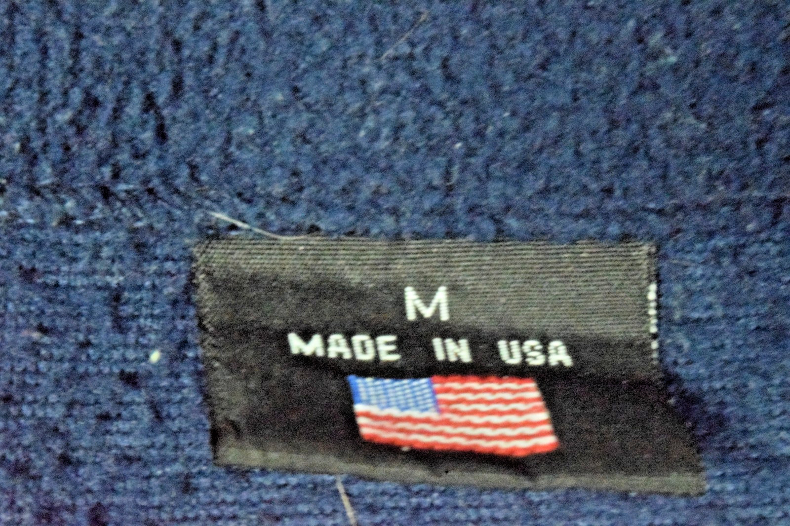 Vintage Olympics Fleece Jacket Size M 80s Navy Blue Thin Fleece Made USA