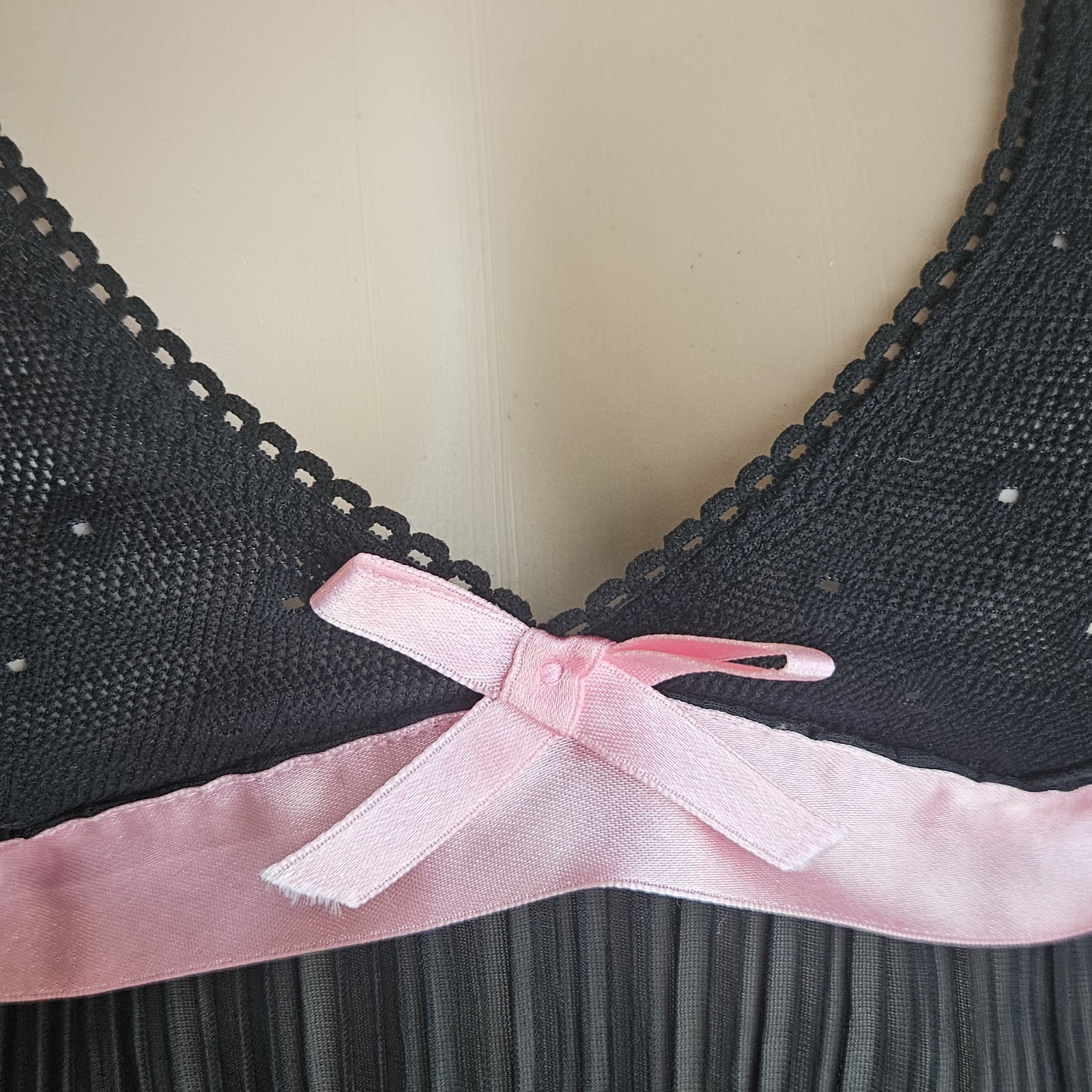 Vintage Y2K Sheer Black Cami Victoria&rsquo;s Secret Sz S