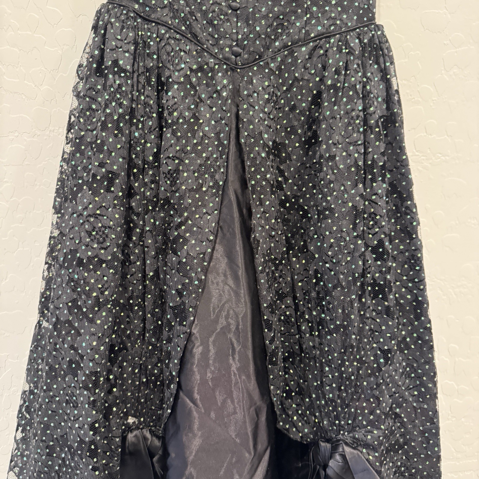 Flirtations Alfred Angelo Formal Punk Gothic Princess Prom Gown 1980s Glam