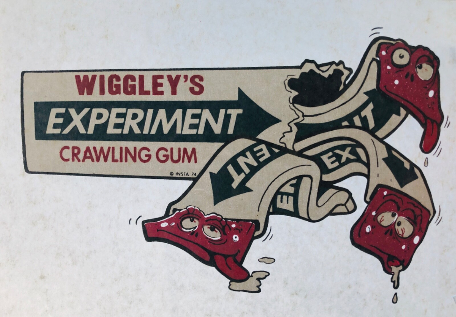 VTG 70s Wrigleys Gum TOPPS Wacky Packs Packages put-ons t-shirt iron-on Wax Pack