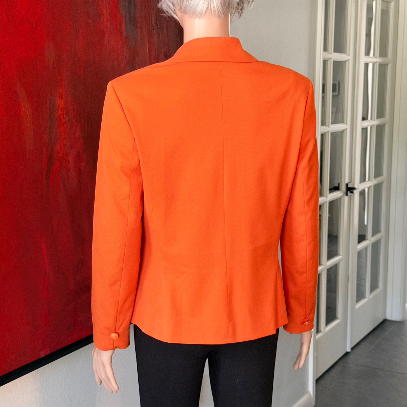 VERSACE JEANS COUTURE orange Blazer 2 button size 42 made in Italy from S/S 1996