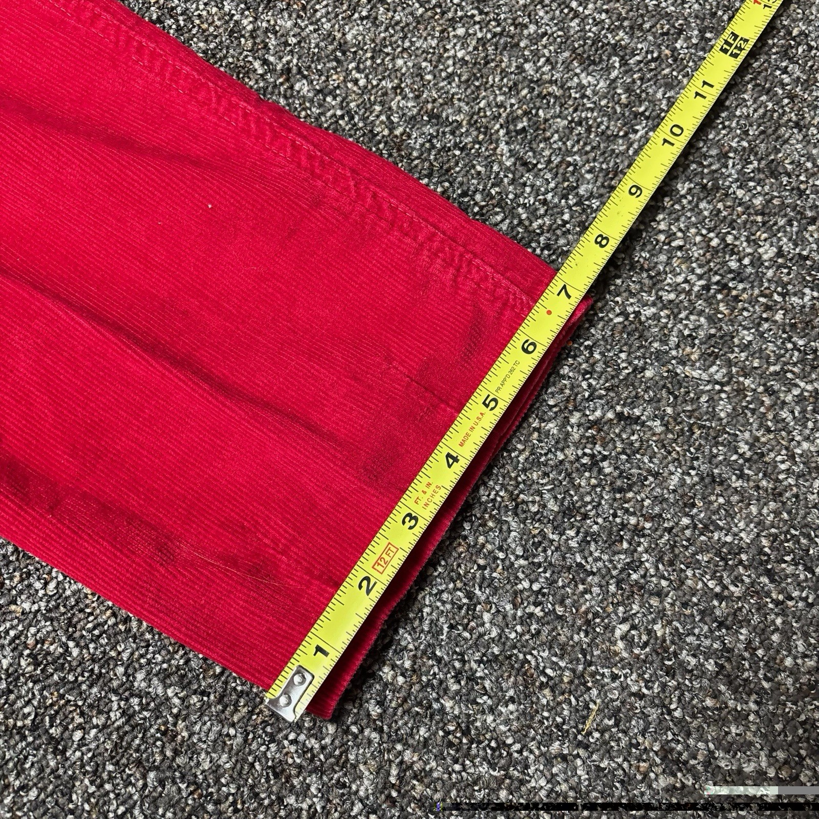 Vintage 1980s Gitano Red Pants Womans Elastic Waist 12 Short Designer 31×25.5