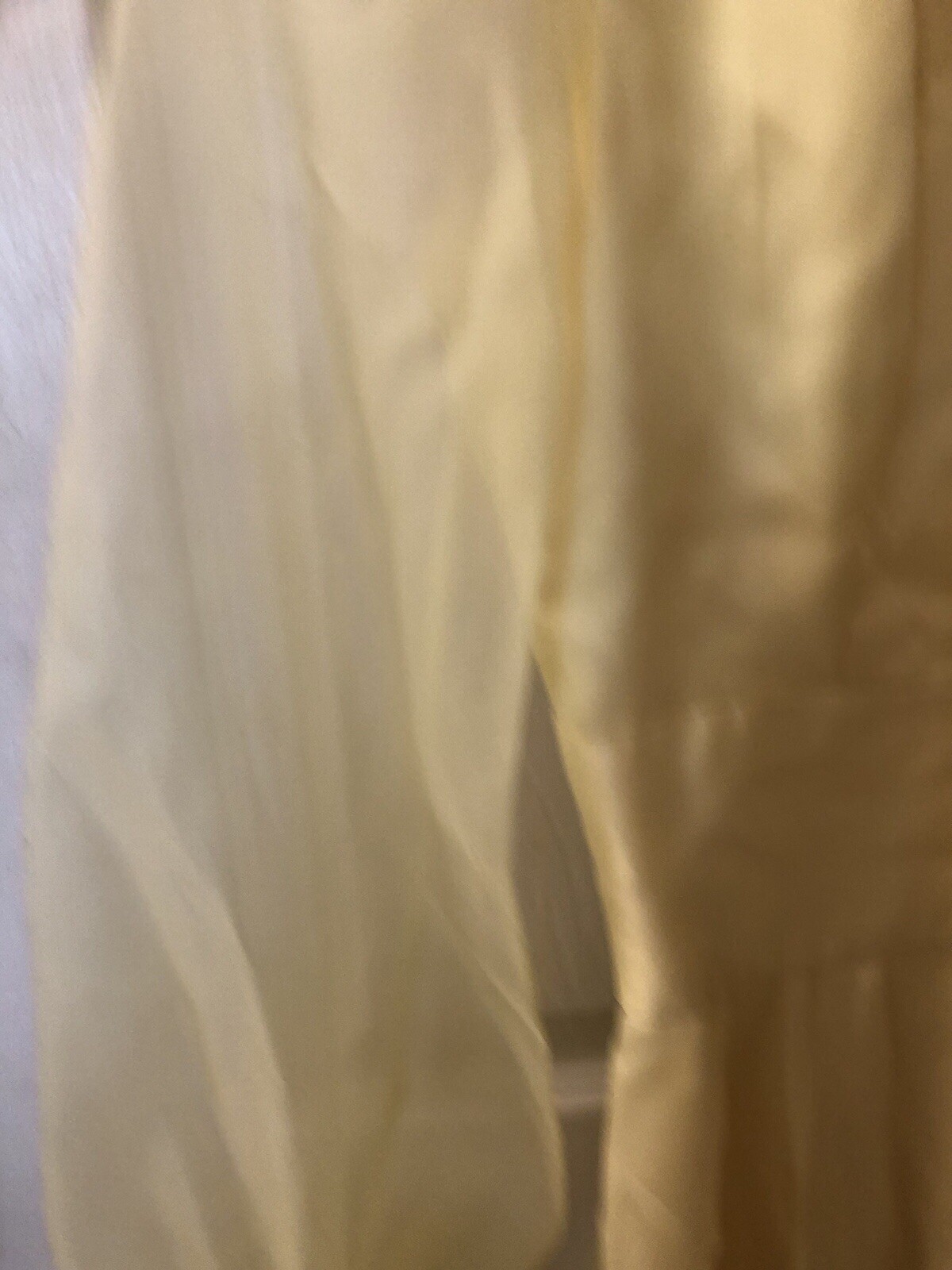 Vintage yellow handmade bridesmaid prom dress chiffon satin SEE description