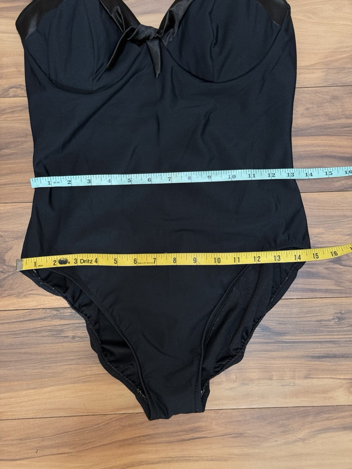 Vtg Miraclesuit One Piece Bathing Swim Suit 50s 60s Style IGLWU Black Pinup M/14