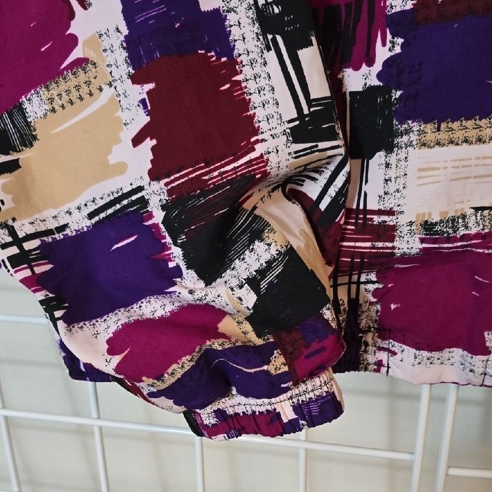 Koret Multicolor Abstract Vintage 90&rsquo;s Track Jacket Bust 25&Prime; Flat